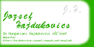 jozsef hajdukovics business card